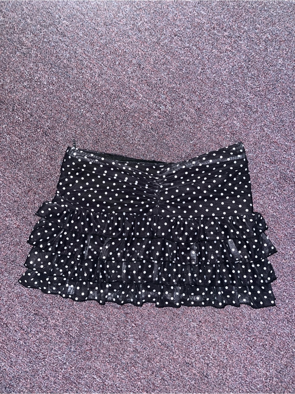 Ruffled Polka Dot Mini Skort